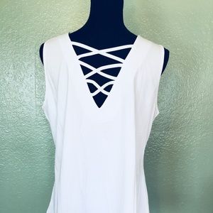 Cute cross back new never worn top